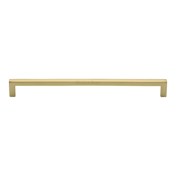 C0339 256-PB • 256 x 266 x 30mm • Polished Brass • Heritage Brass City Cabinet Pull Handle